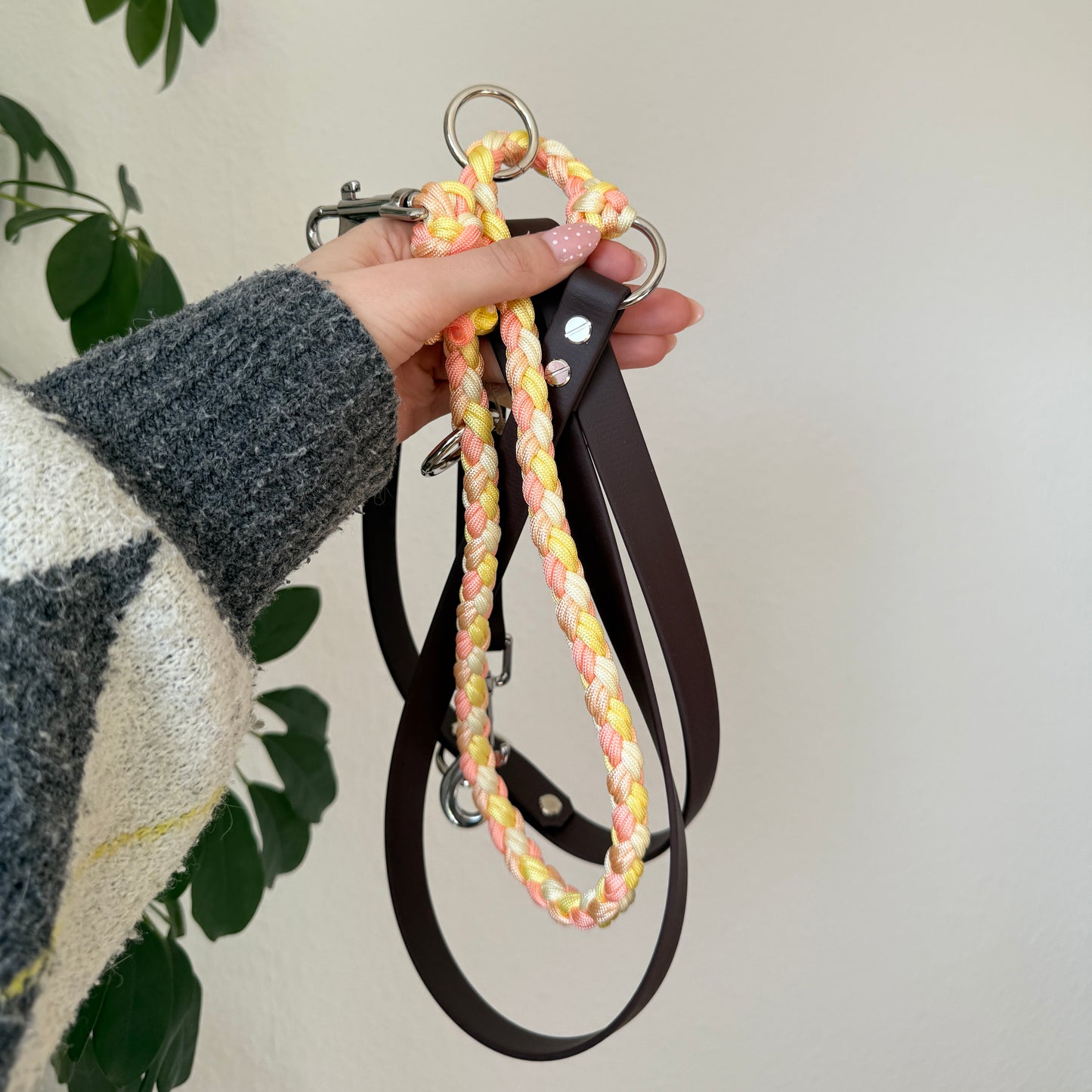 „HandsOff“ Paracord Leine Gelb