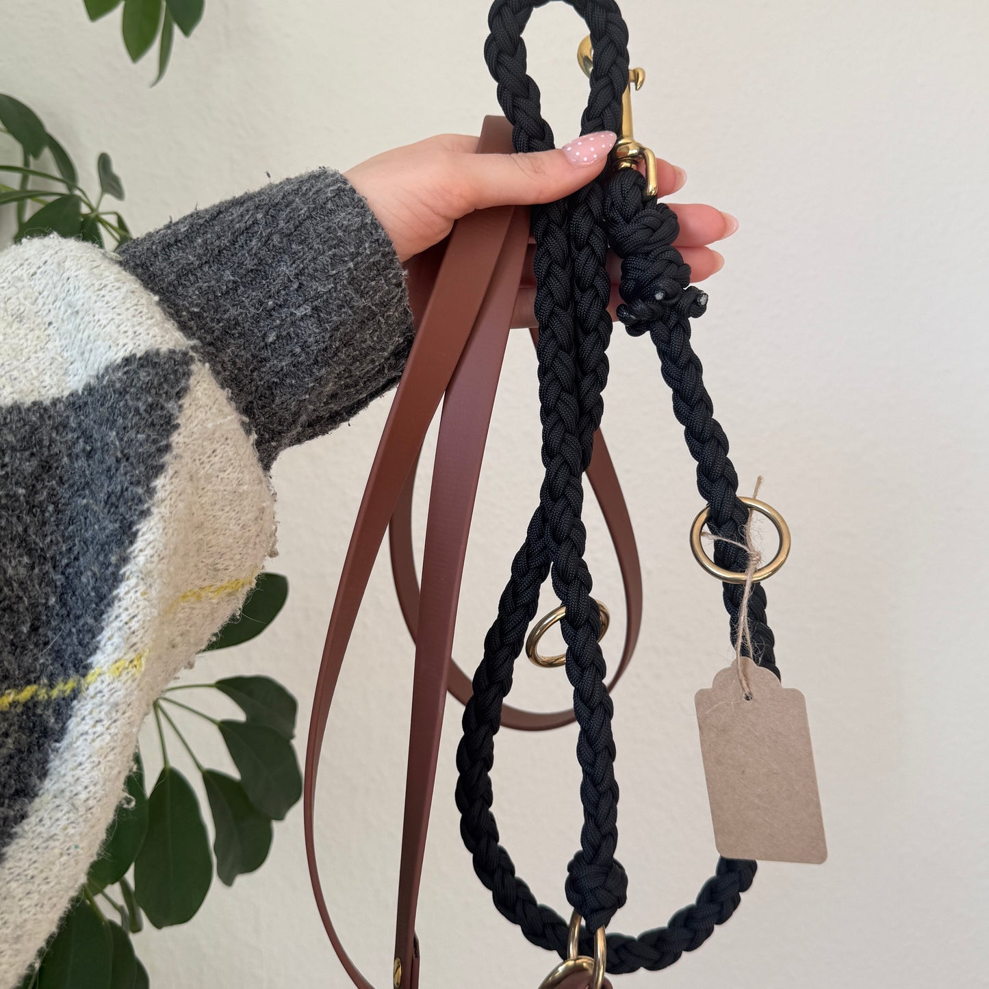„HandsOff“ Paracord Leine Schwarz