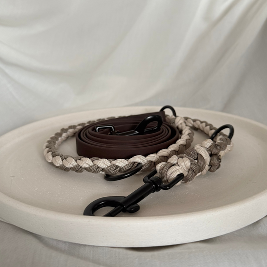 Beige "HandsOff" - Leine